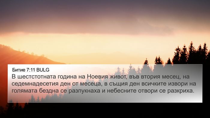 Битие 7:11 BULG Bible Verse Image