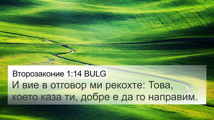 Второзаконие 1:14 BULG 4K Wallpaper - И вие в отговор ми рекохте: - 4K Wallpaper Bible Verse