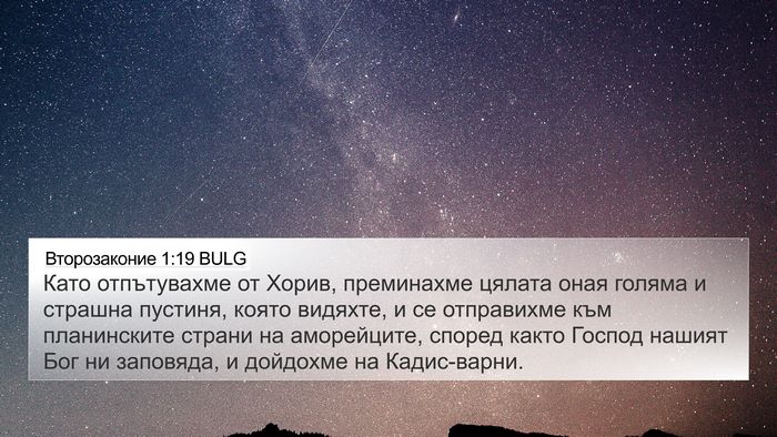 Второзаконие 1:19 BULG Bible Verse Image