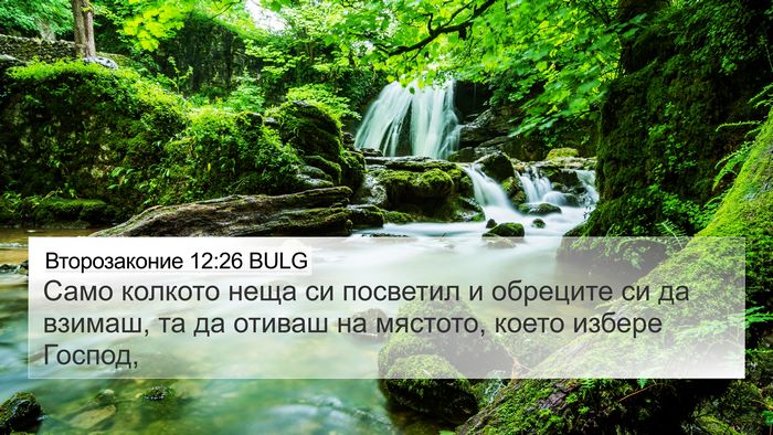 Второзаконие 12:26 BULG Bible Verse Image