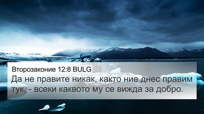 Второзаконие 12:8 BULG Bible Verse Image