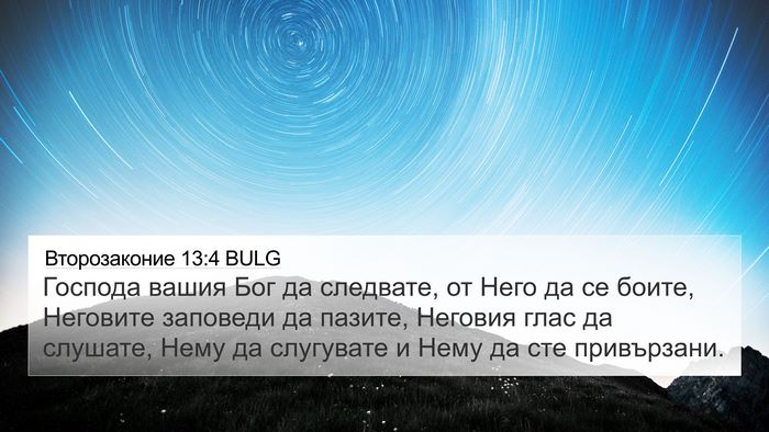 Второзаконие 13:4 BULG Bible Verse Image