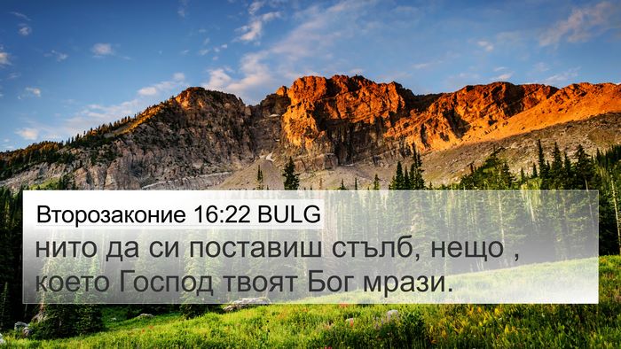 Второзаконие 16:22 BULG 4K Wallpaper - нито да си поставиш стълб, - 4K Wallpaper Bible Verse