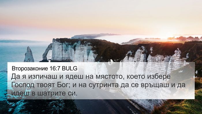Второзаконие 16:7 BULG 4K Wallpaper - Да я изпичаш и ядеш на - 4K Wallpaper Bible Verse