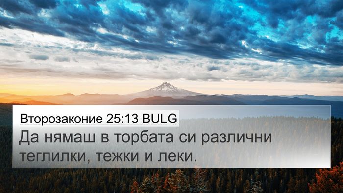 Второзаконие 25:13 BULG Bible Verse Image