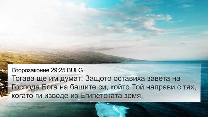 Второзаконие 29:25 BULG Bible Verse Image