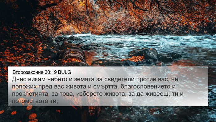 Второзаконие 30:19 BULG Bible Verse Image