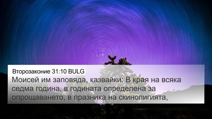 Второзаконие 31:10 BULG Bible Verse Image