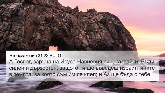 Второзаконие 31:23 BULG Bible Verse Image