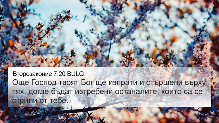 Второзаконие 7:20 BULG Bible Verse Image