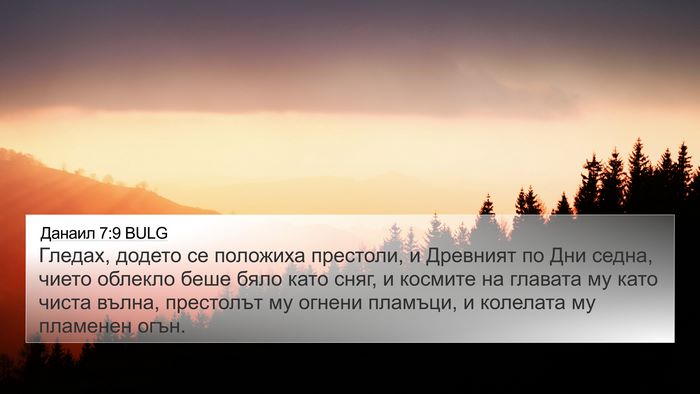 Данаил 7:9 BULG Bible Verse Image