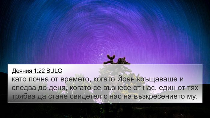 Деяния 1:22 BULG Bible Verse Image
