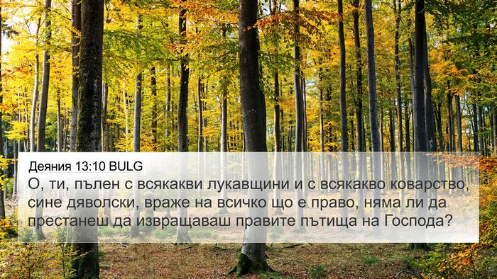 Деяния 13:10 BULG Bible Verse Image