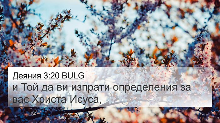 Деяния 3:20 BULG 4K Wallpaper - и Той да ви изпрати - 4K Wallpaper Bible Verse
