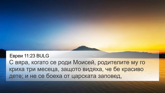 Евреи 11:23 BULG Bible Verse Image