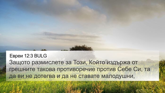 Евреи 12:3 BULG Bible Verse Image