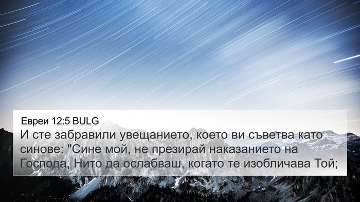 Евреи 12:5 BULG Bible Verse Image