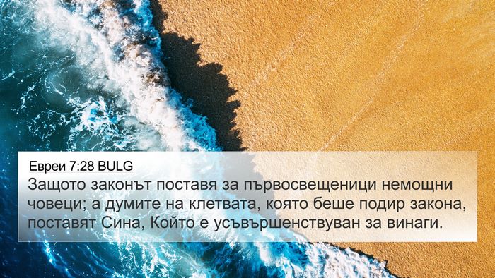 Евреи 7:28 BULG Bible Verse Image