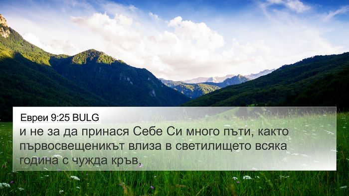 Евреи 9:25 BULG Bible Verse Image