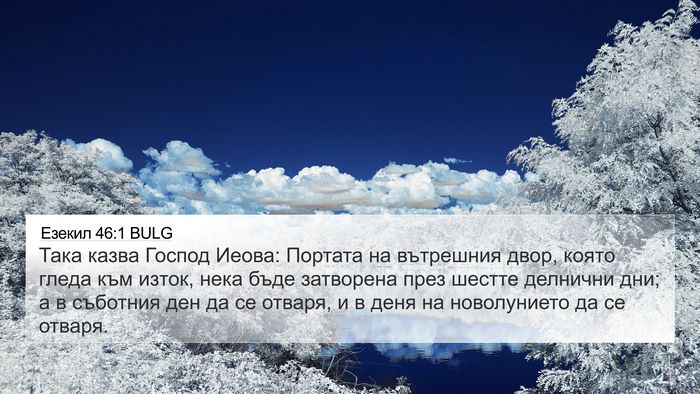 Езекил 46:1 BULG Bible Verse Image