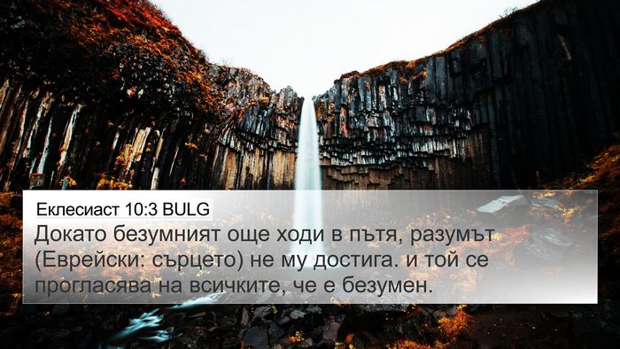 Еклесиаст 10:3 BULG Bible Verse Image