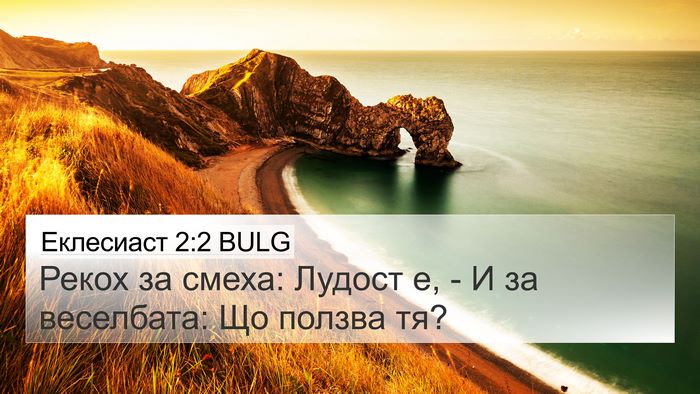 Еклесиаст 2:2 BULG Bible Verse Image