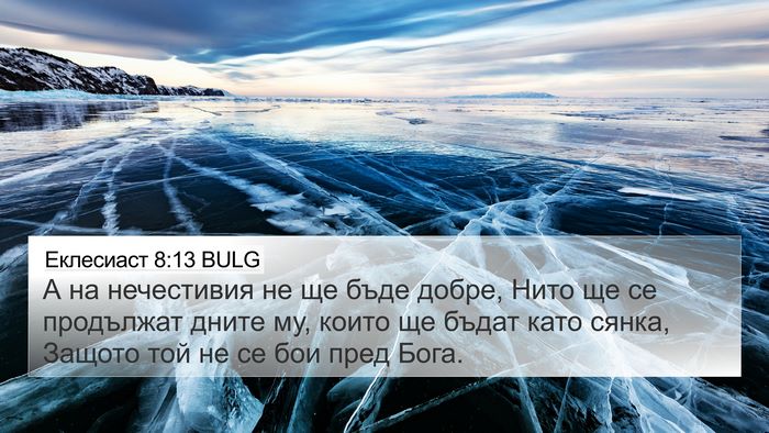 Еклесиаст 8:13 BULG 4K Wallpaper - А на нечестивия не ще бъде - 4K Wallpaper Bible Verse