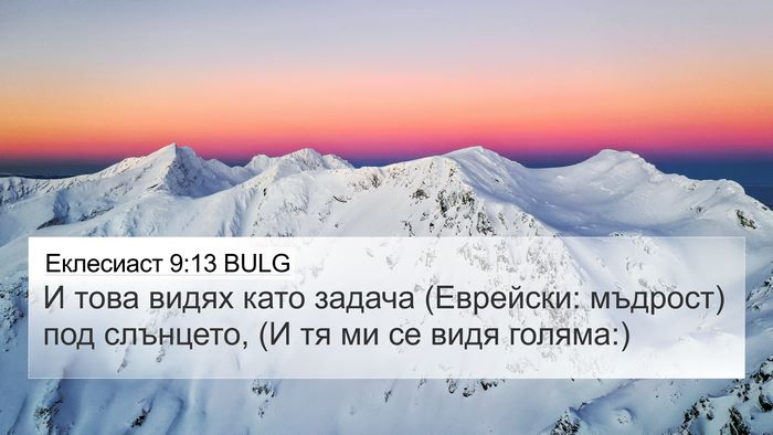 Еклесиаст 9:13 BULG Bible Verse Image