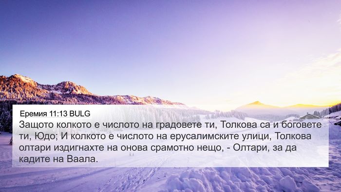 Еремия 11:13 BULG Bible Verse Image