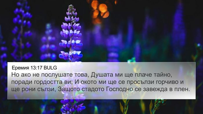 Еремия 13:17 BULG Bible Verse Image