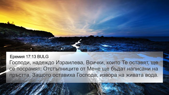Еремия 17:13 BULG Bible Verse Image