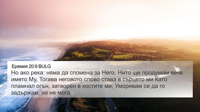 Еремия 20:9 BULG Bible Verse Image