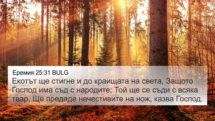 Еремия 25:31 BULG Bible Verse Image