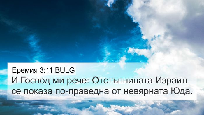 Еремия 3:11 BULG Bible Verse Image