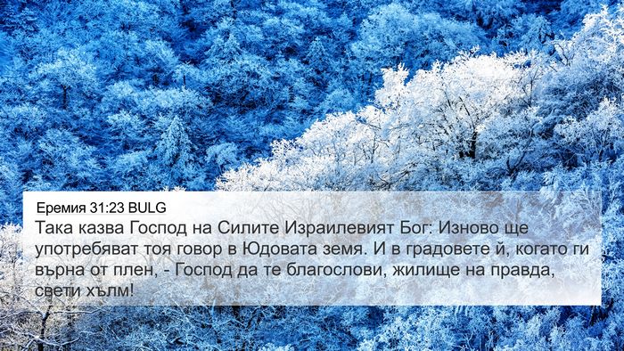 Еремия 31:23 BULG Bible Verse Image
