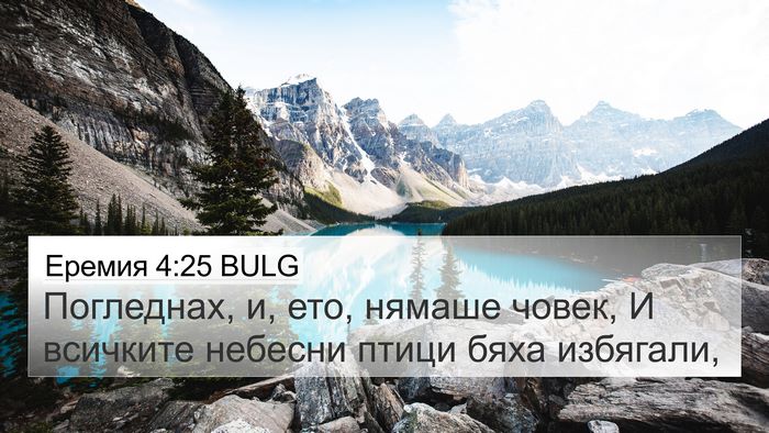 Еремия 4:25 BULG Bible Verse Image