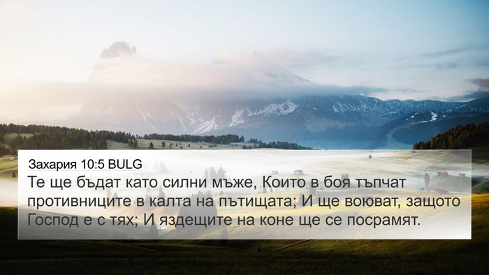 Захария 10:5 BULG Bible Verse Image