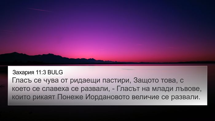 Захария 11:3 BULG Bible Verse Image