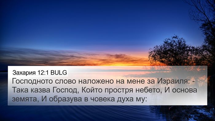 Захария 12:1 BULG Bible Verse Image
