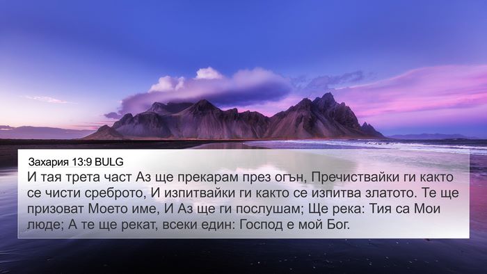 Захария 13:9 BULG Bible Verse Image
