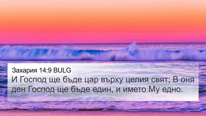 Захария 14:9 BULG Bible Verse Image