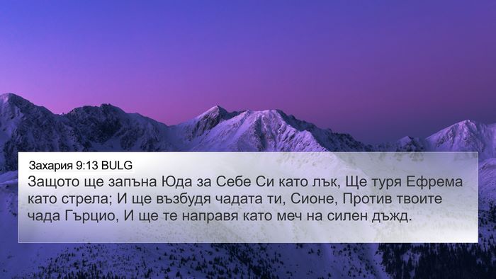 Захария 9:13 BULG Bible Verse Image