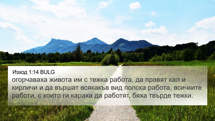 Изход 1:14 BULG 4K Wallpaper - огорчаваха живота им с - 4K Wallpaper Bible Verse