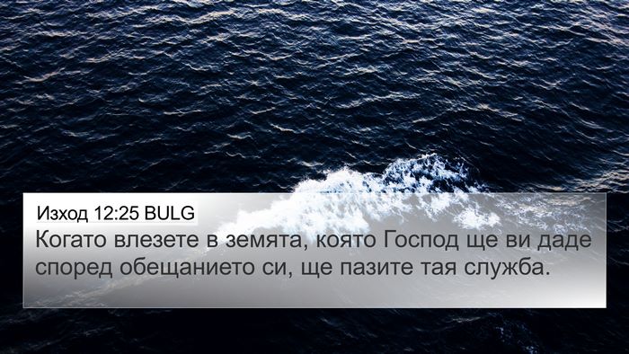 Изход 12:25 BULG Bible Verse Image