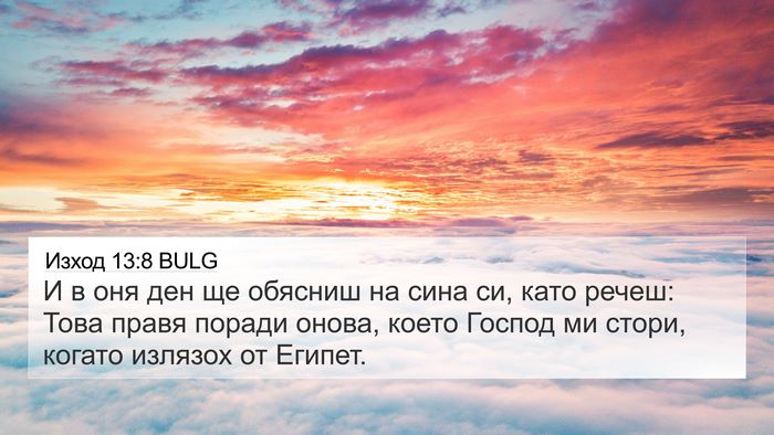 Изход 13:8 BULG Bible Verse Image