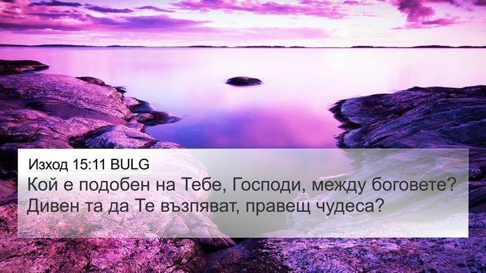 Изход 15:11 BULG Bible Verse Image