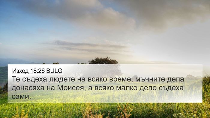 Изход 18:26 BULG Bible Verse Image