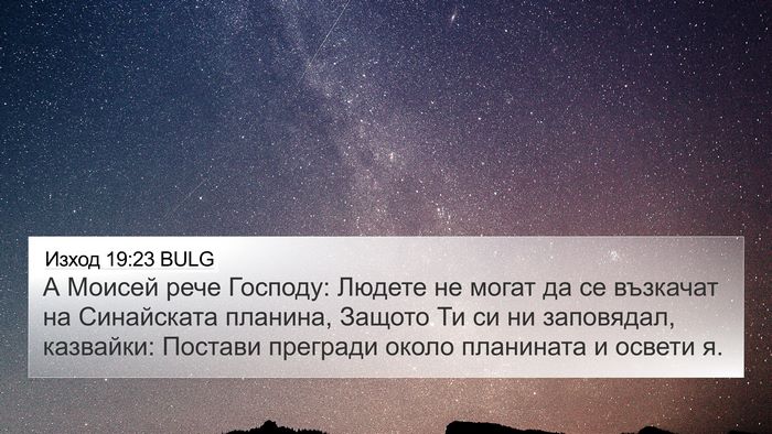 Изход 19:23 BULG Bible Verse Image