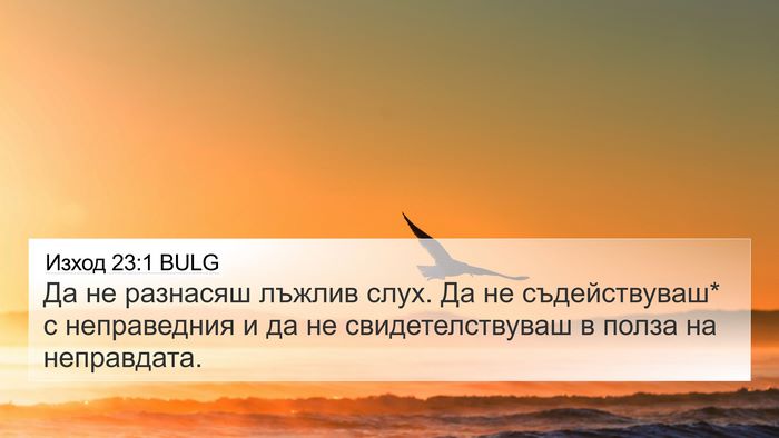 Изход 23:1 BULG Bible Verse Image