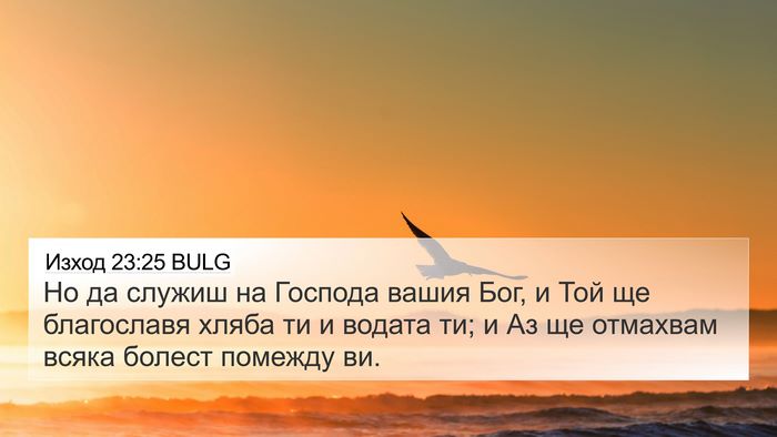 Изход 23:25 BULG Bible Verse Image
